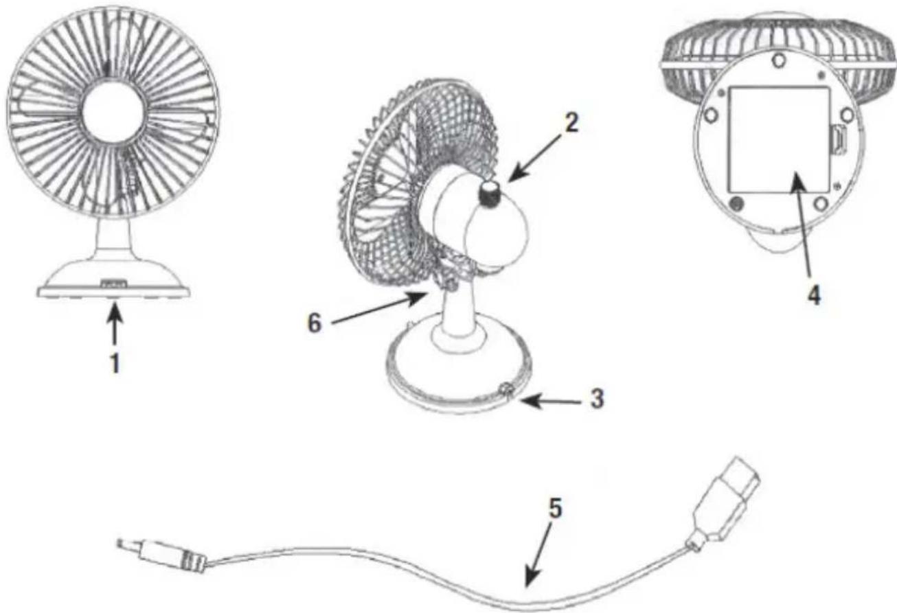 Sonnenkönig Retro Fan - TEILEBESCHREIBUNG - 1