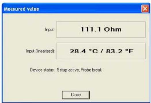 Jumo dTRANS T05 - Displaying the current measured value/device status - 1