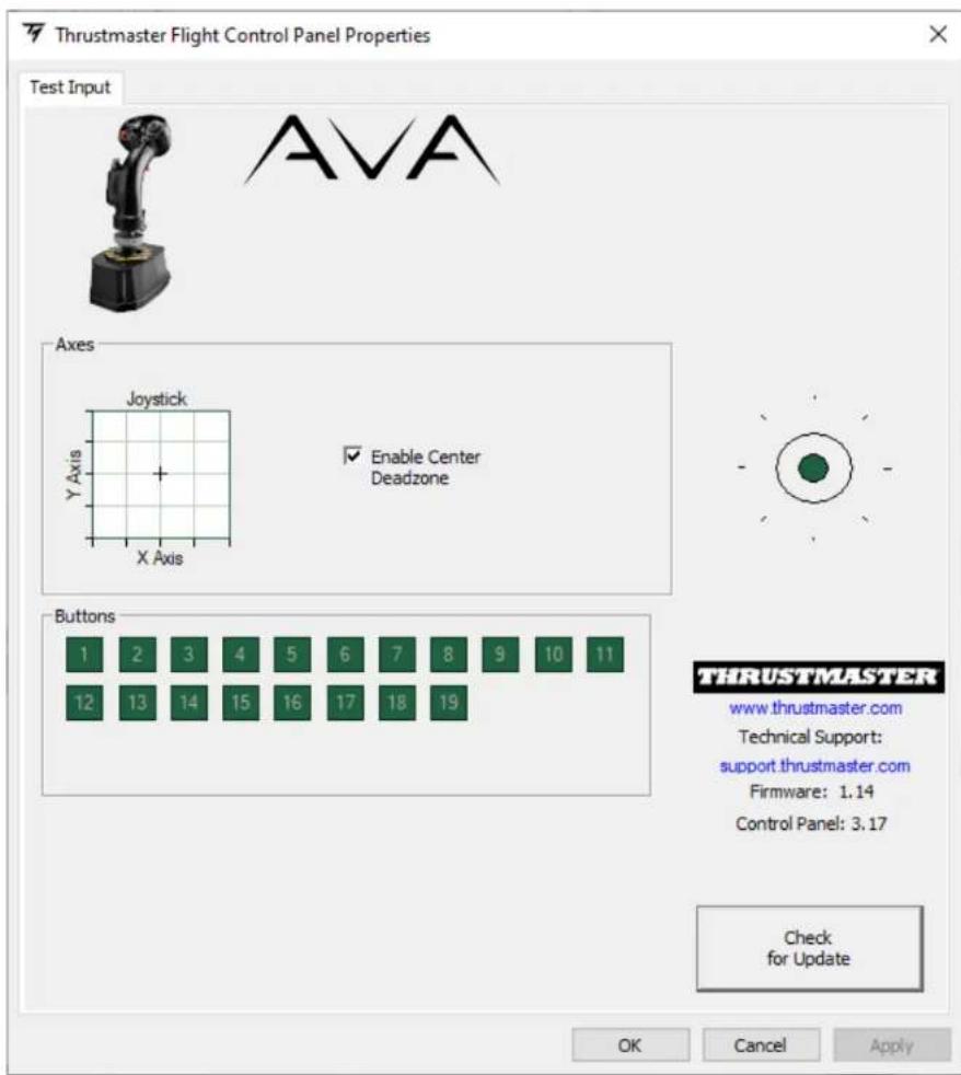 THRUSTMASTER AVA F/A-18 SUPER HORNET FLIGHTSTICK - Panel sterowania - 2
