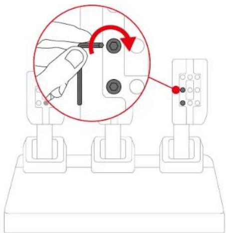 THRUSTMASTER T248 R - Regolazione della spaziatura tra i pedali - 4