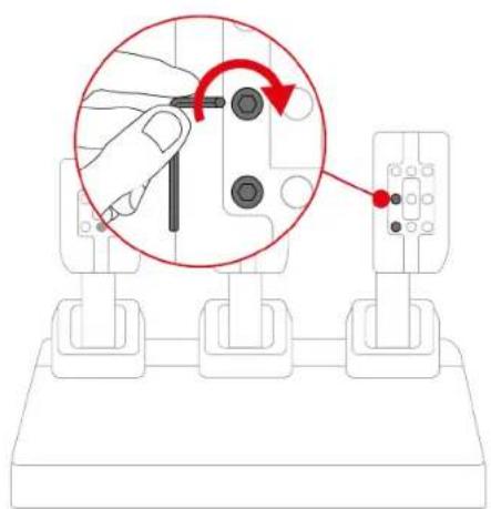 THRUSTMASTER T248 R - Регулировка расстояния между педалями - 4