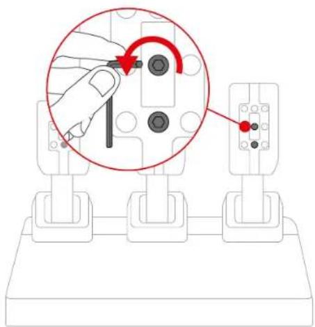 THRUSTMASTER T248 R - De hoek van de pedalen afstellen - 3