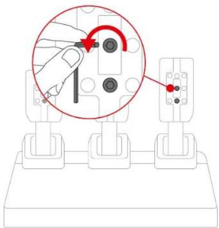 THRUSTMASTER T248 R - Einstellung der Höhe des Gaspedals - 2