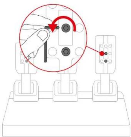 THRUSTMASTER T248 R - Regolazione dell'inclinazione dei pedali - 3