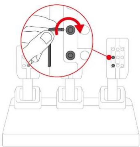 THRUSTMASTER T248 R - De afstand tussen de pedalen afstellen - 4
