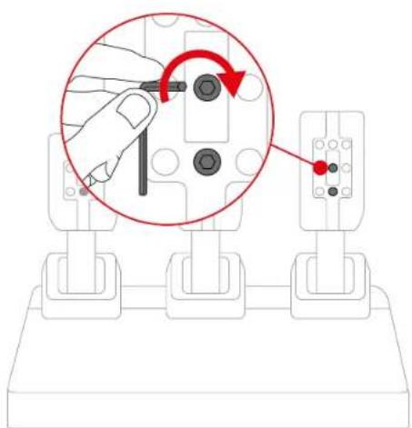 THRUSTMASTER T248 R - Ajustar la inclinación de los pedales - 5