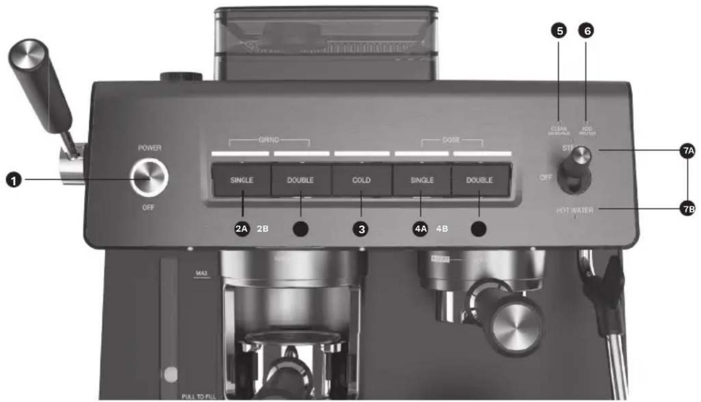 CUISINART Espresso Bar EM640E - 7B. Hot Water - 1