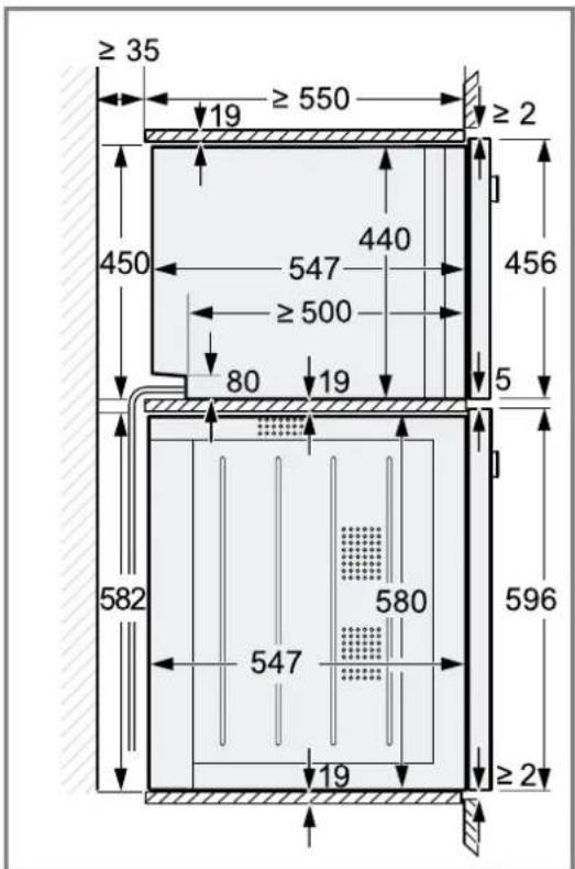 GAGGENAU GS270130 - Installer l'appareil dans un meuble haut - 5