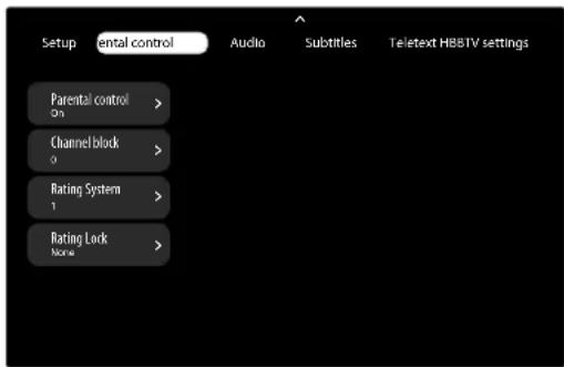 MEDION LIFE X8432505 (MD 843700) - Parental control sett ings menu - 1
