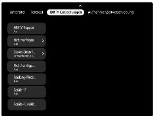 MEDION LIFE X8652505 (MD 865700) - Menü HBBTV-Einstellungen - 1