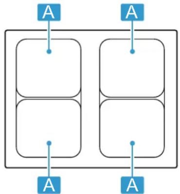 BOSCH PVQ69BHC1E - Répartition des zones de cuisson - 1