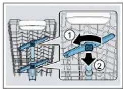 SIEMENS SR85E802LE - Изваждане на разпръскващото рамо - 2