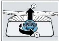 SIEMENS SR85E802LE - Filter verwijderen - 1