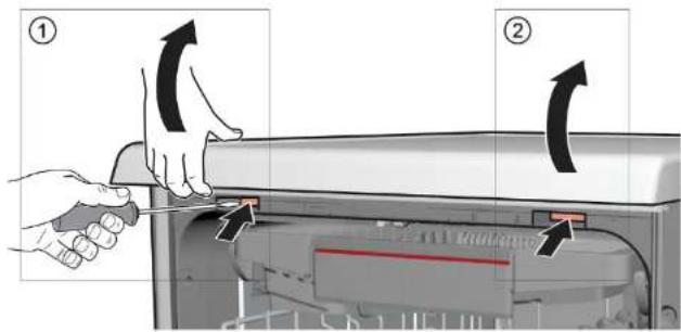 SIEMENS SR85E802LE - Αφαίρεση καπακιού εργασίας - 1
