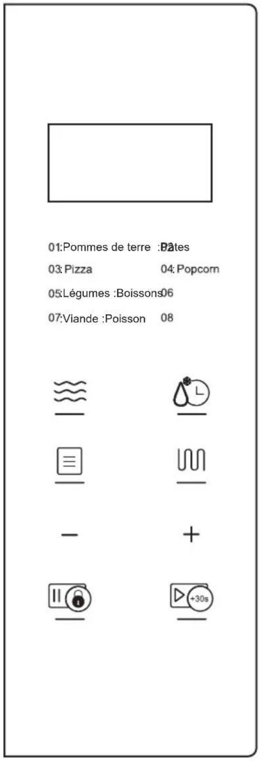01:Pommes de terre : Dates 03: Pizza 04: Popcorn 05:Légumes :Boissons 06 07:Viande :Poisson 08