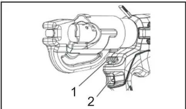 MAKITA DTC301 - Grilletto e manopola di rilascio - 1