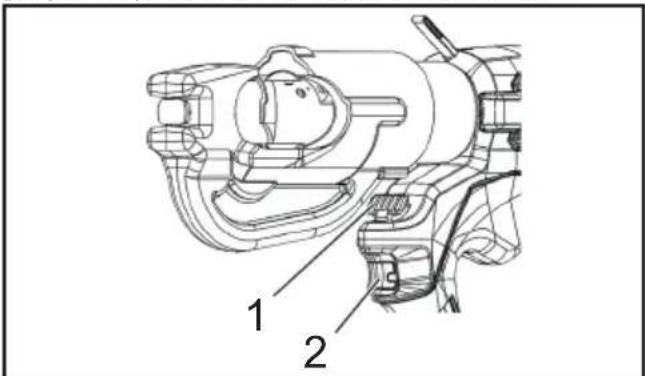 MAKITA DTC301 - Gaidukas ir atleidimo rankenėlė - 1