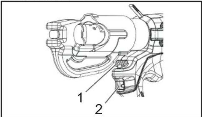MAKITA DTC301 - Auslöser und Freigabeknopf - 1