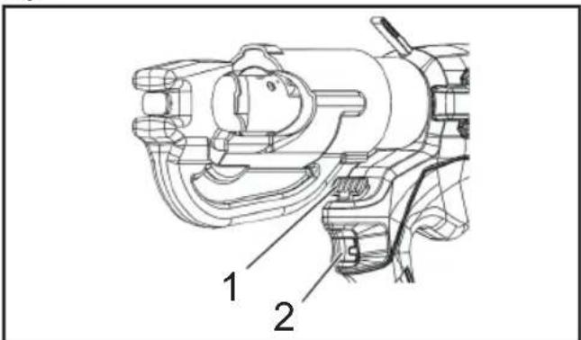 MAKITA DTC301 - Avtryckare och frigöringsknapp - 1