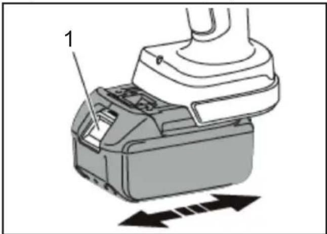MAKITA DTC301 - Akumulatoru bloka piestiprināšana - 1