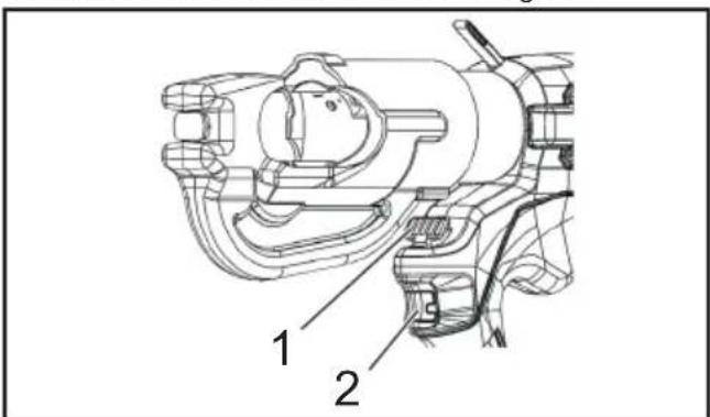 MAKITA DTC301 - Trekker en ontgrendelknop - 1