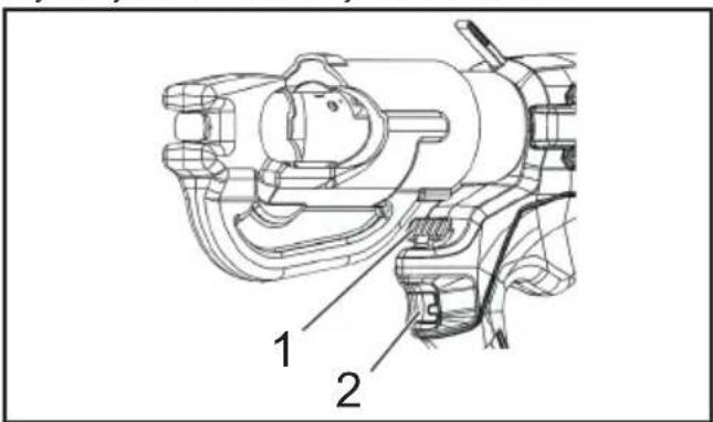 MAKITA DTC301 - Liipaisin ja vapautusnuppi - 1