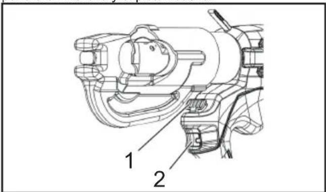 MAKITA DTC301 - Gatillo y pomo de liberación - 1