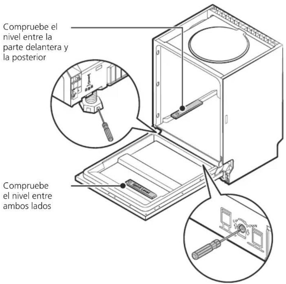 Apelson ALV-6000 WH - Paso 5. Nivelar el lavavajillas - 1