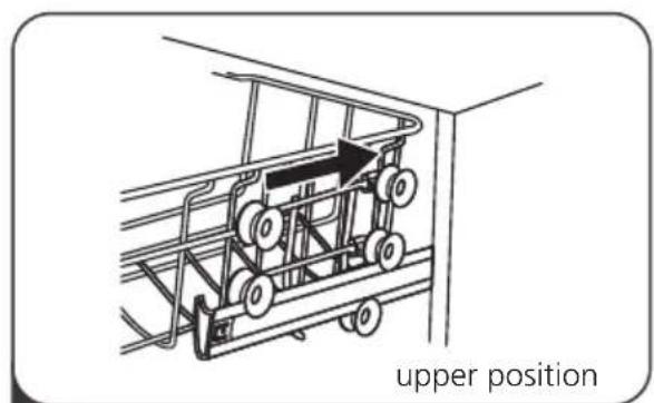 Apelson ALV-6000 WH - Adjusting the upper basket - 4
