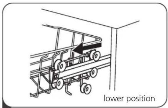 Apelson ALV-6000 WH - Adjusting the upper basket - 1