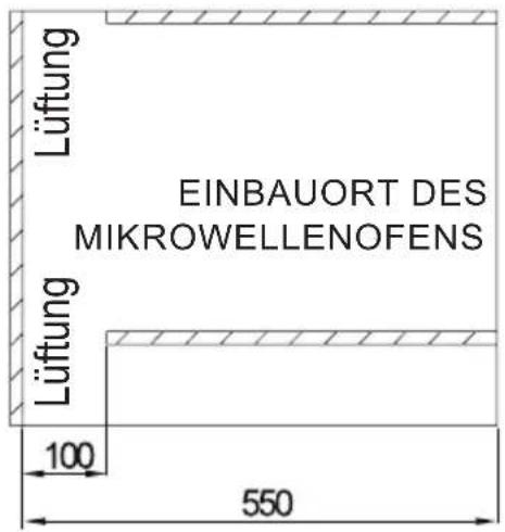 Apelson AMW 2000G X - EINBAUGEHÄUSE (FACH) FÜR DEN MIKROWELLENOFEN - 1