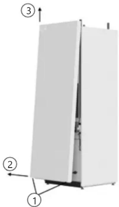 PANASONIC Aquarea PAW-TD23B6E5 - Rimozione del coperchio anteriore - 1