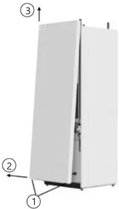 PANASONIC Aquarea PAW-TD23B6E5 - Ta bort den främre luckan - 1