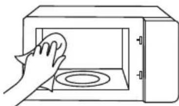 TOSHIBA MW3-AC26SFI - Agua jabonosa caliente o solución de vinagre: - 1