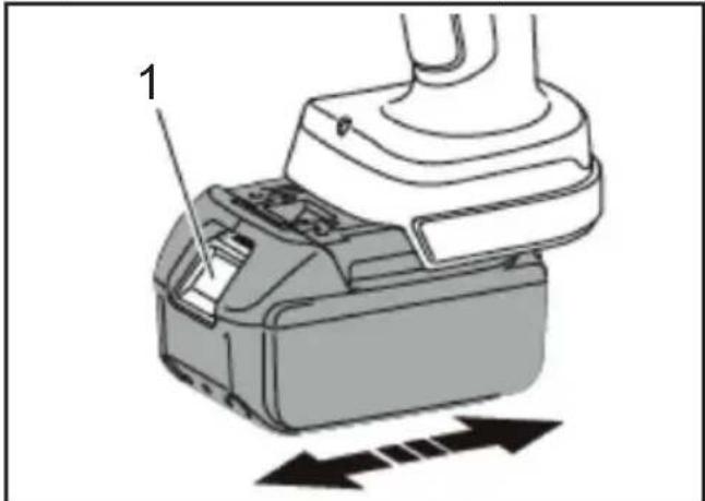 MAKITA DTC303 - Akumulatoru bloka piestiprināšana - 1
