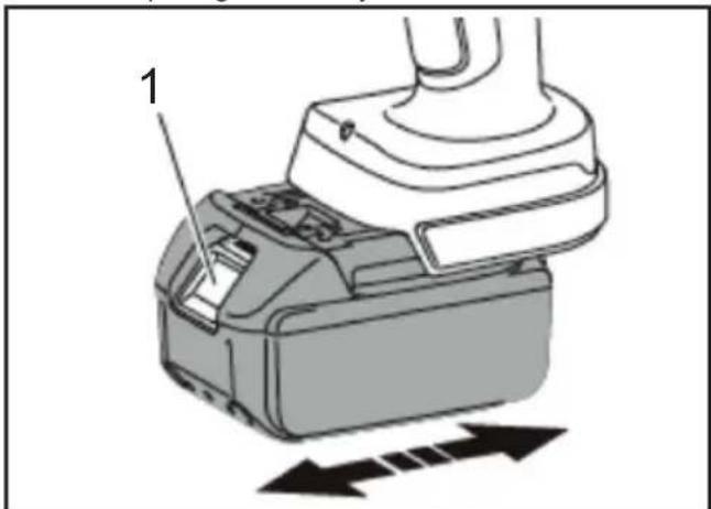 MAKITA DTC303 - Attaching the battery pack - 1