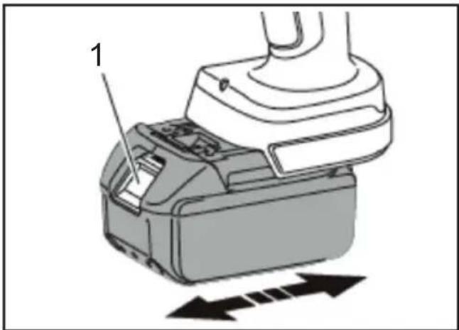 MAKITA DTC303 - Montering af batteripakken - 1