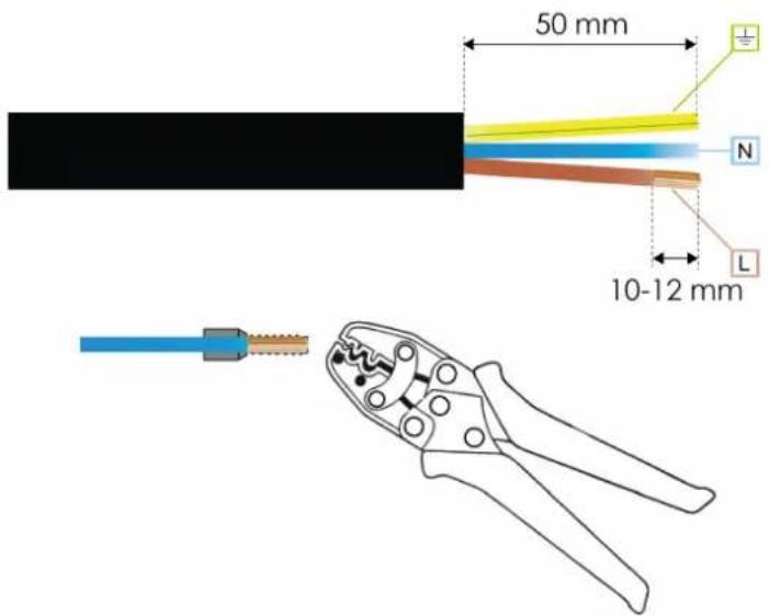 DAP-Audio TA-4.3400 - Installation d'un connecteur d'alimentation - 2