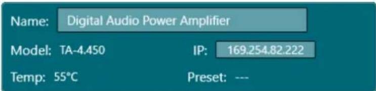 DAP-Audio TA-4.3400 - Interface de contrôle principale - 2