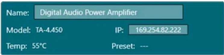 DAP-Audio TA-4.750 - Interface de contrôle principale - 2