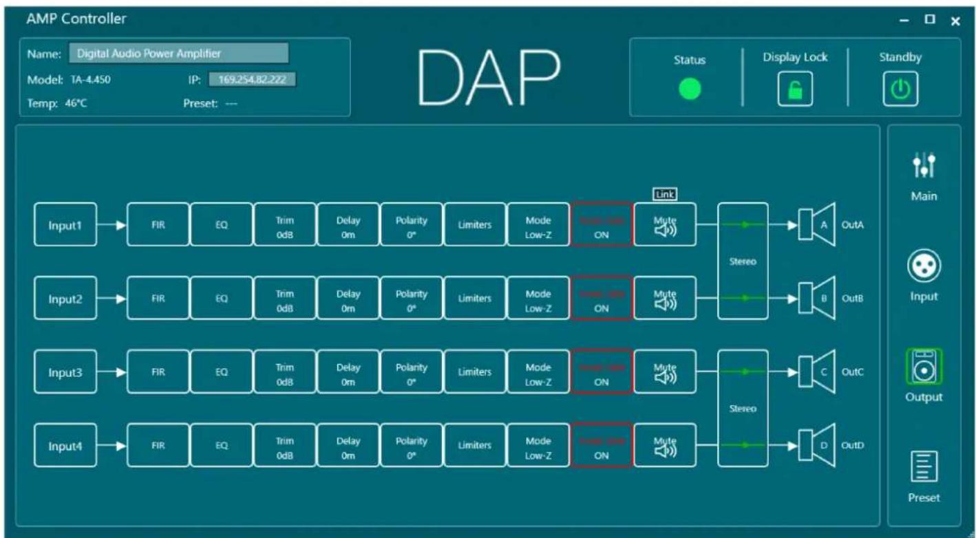 DAP-Audio TA-4.750 - Menu Sortie - 1