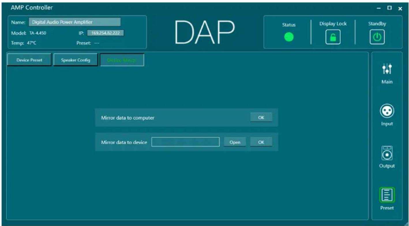 DAP-Audio TA-4.750 - Menu Miroir Appareil - 1