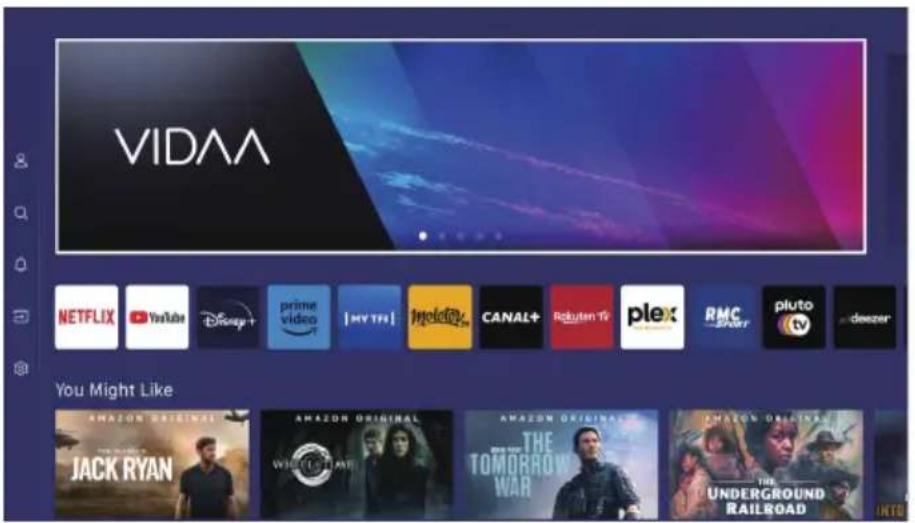 VIDAA NETFLIX YouTube Disney+ prime video [MY TFI] indolcy CANAL+ Robuten TV plex RMC pluto a deezer You Might Like JACK RYAN AMAZON ORIGINAL AMAZON ORIGINAL THE TOMORROW WAR UNDERGROUND RAILROAD INTO