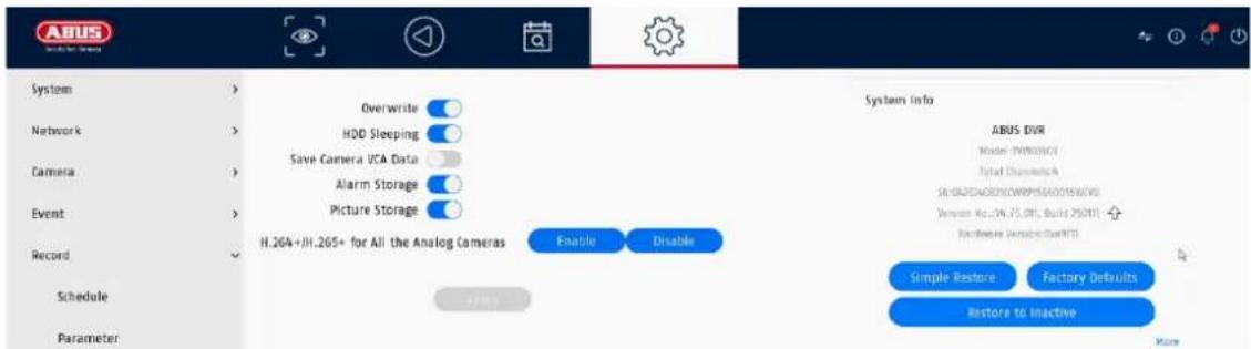 ABUS TVVR33803 - Restore / Reset - 1