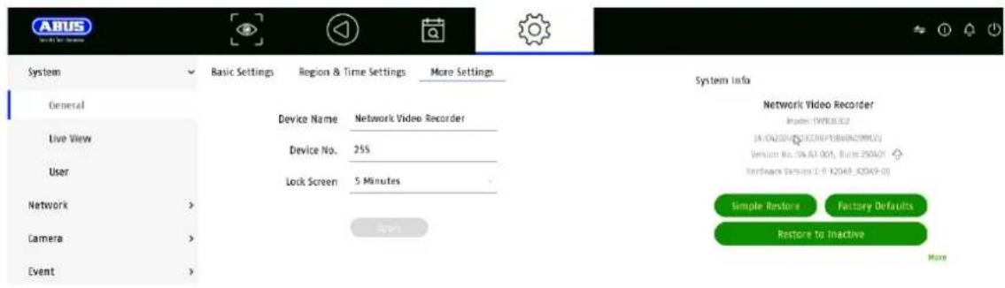 ABUS TVVR36302 - Restauration / Réinitialisation - 1