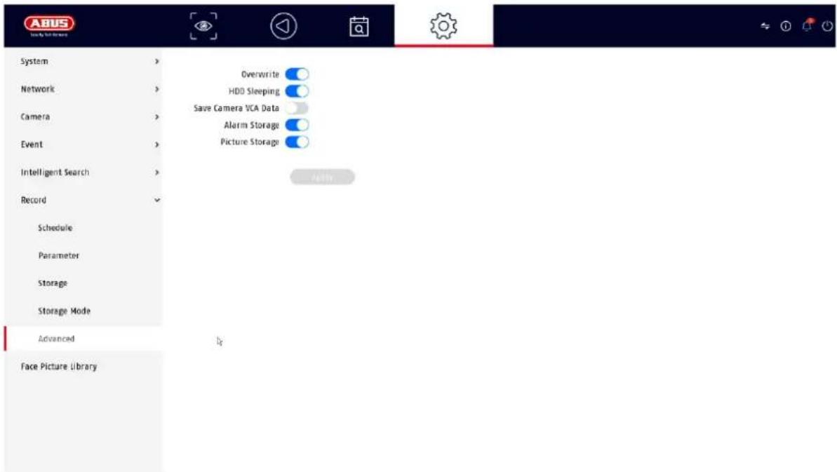 ABUS TVVR36302 - Impostazioni avanzate - 1