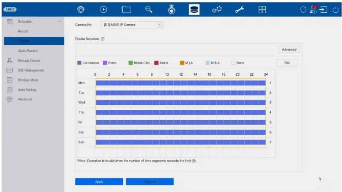 ABUS NVR10051 - Recording video (recording schedule) - 1