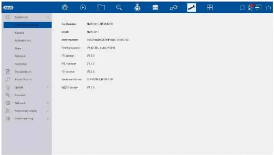 ABUS NVR10051 - Systeminfo - 1