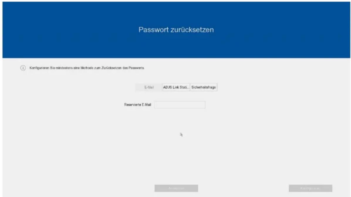 ABUS NVR10051 - Passwort zurücksetzen - 1