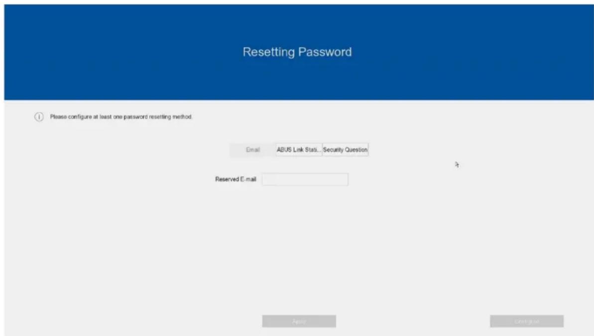 ABUS NVR10051 - Wachtwoord opnieuw instellen - 1